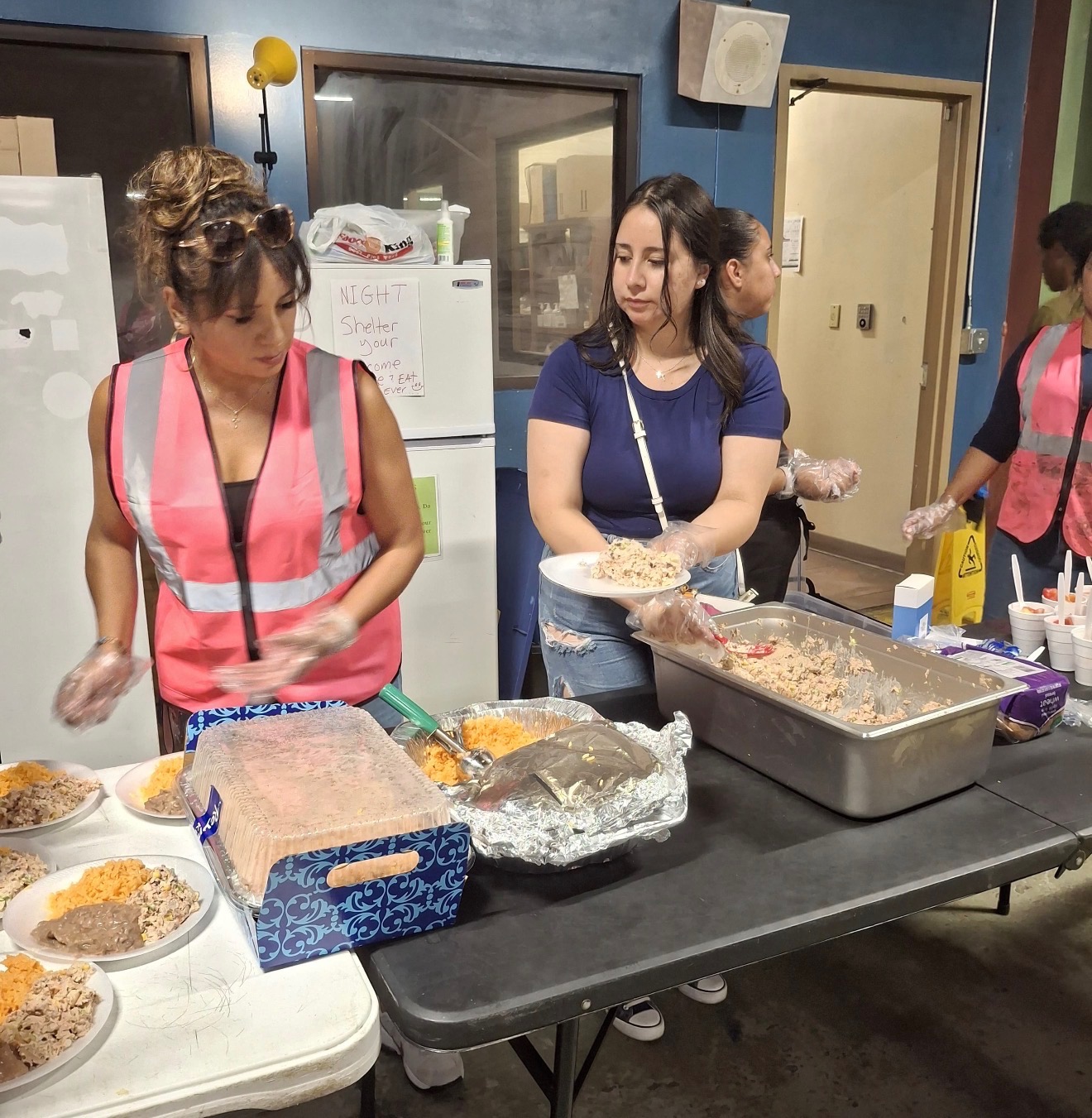 Volunteers serving the community